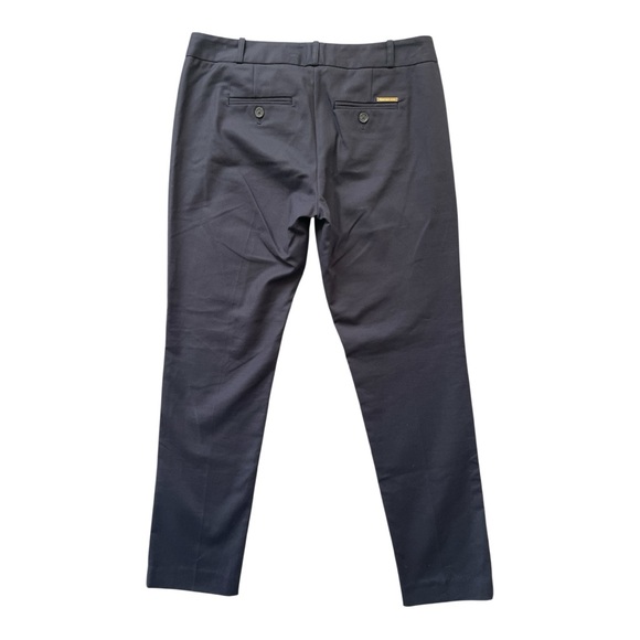 Michael Michael Kors Navy White Houndstooth Print Slim Ankle Pants Size 8P - Picture 4 of 5